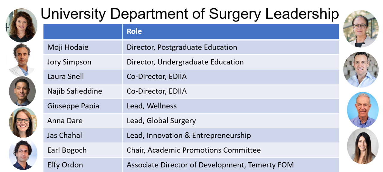 Department of Surgery Leadership