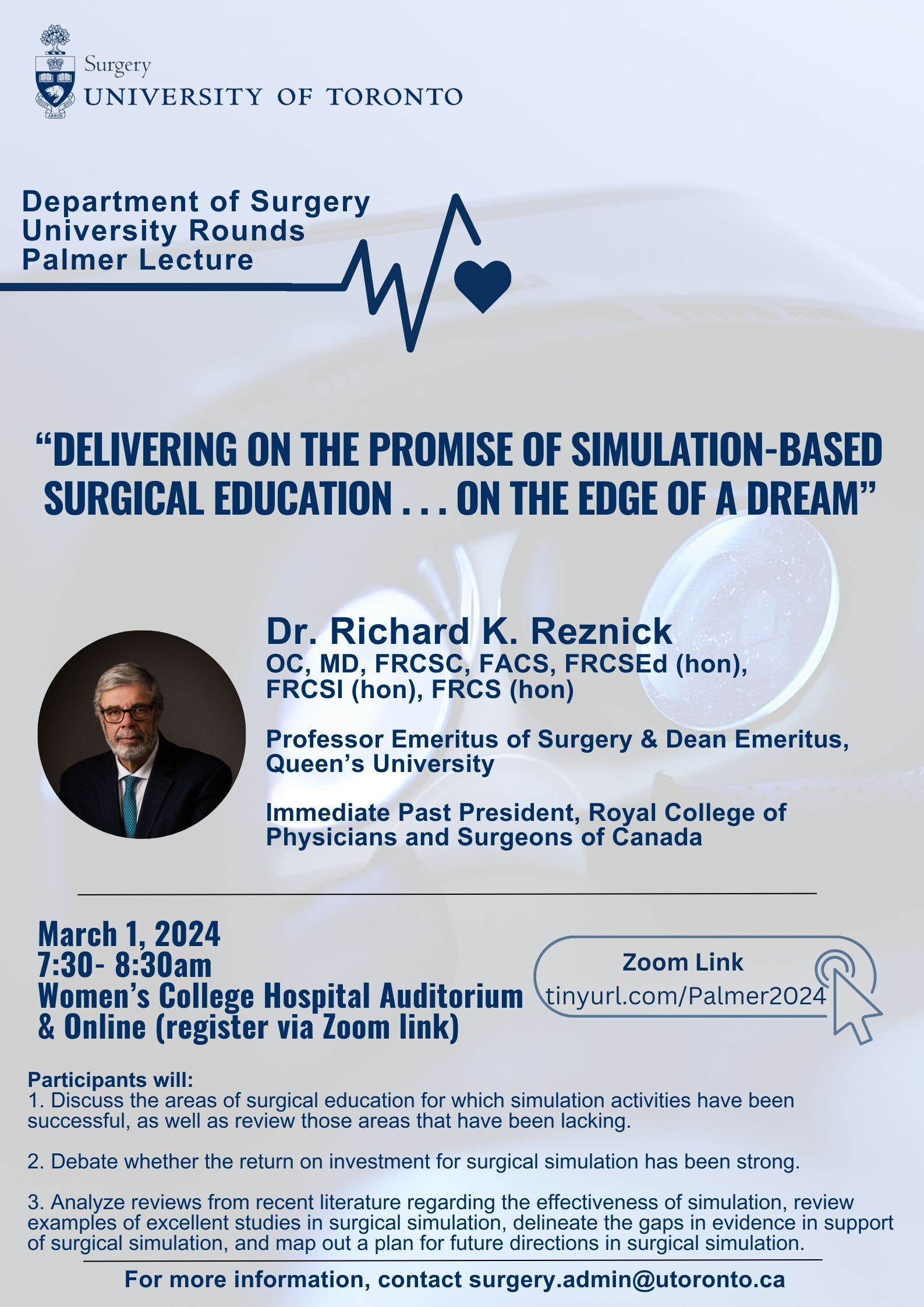 Palmer Lecture Poster